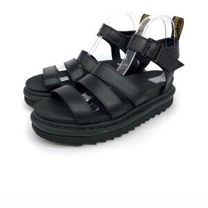 DR. MARTENS Blaire Leather Strap Gladiator Sandal Black Brando 8 / 39